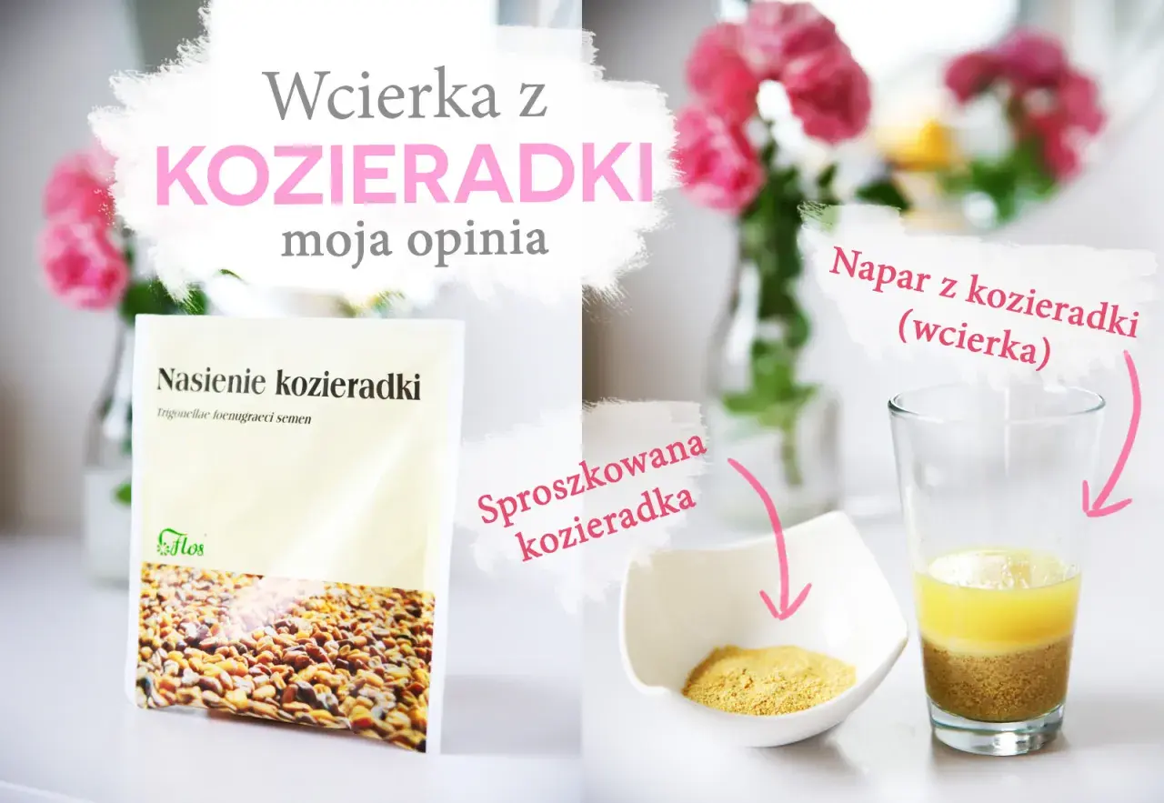 Wcierka z kozieradki: jak długo moczyć nasiona na wcierkę pobudzającą porost włosów. Widać nasiona, proszek i gotowy napar.